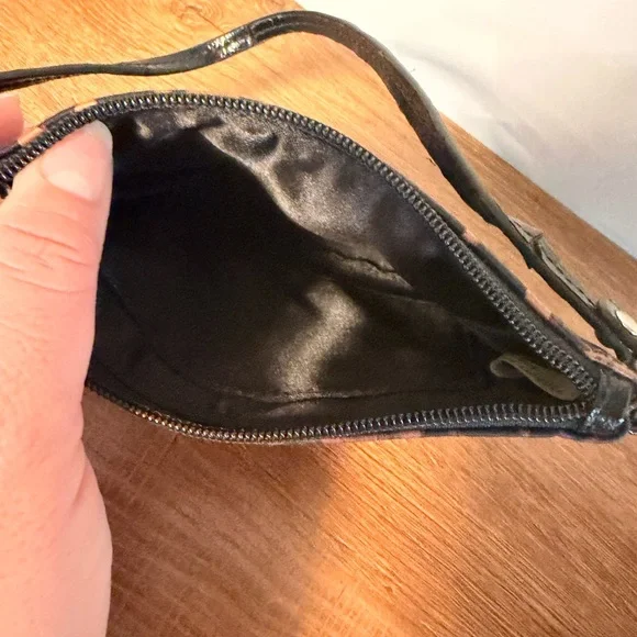 Coach Leopard-Print Wristlet in Brown and Purple - Picture 3 of 9